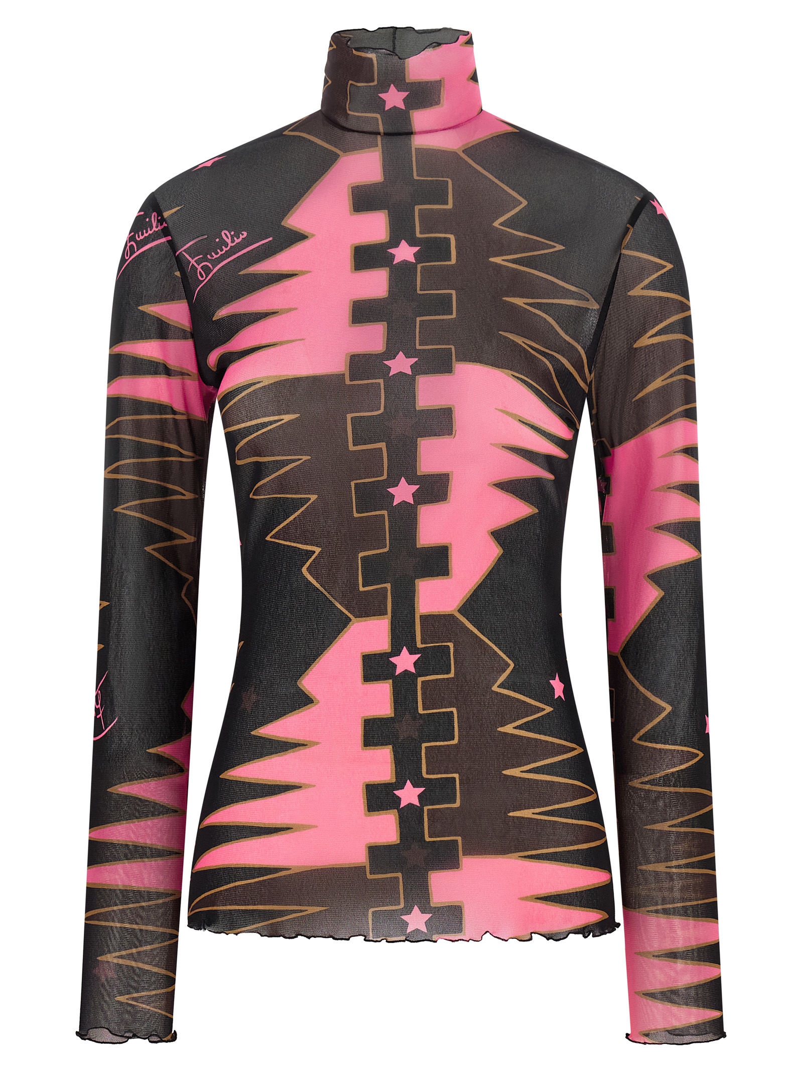 Emilio Pucci Multicolor Polyamide Long Sleeve Women's T-Shirt