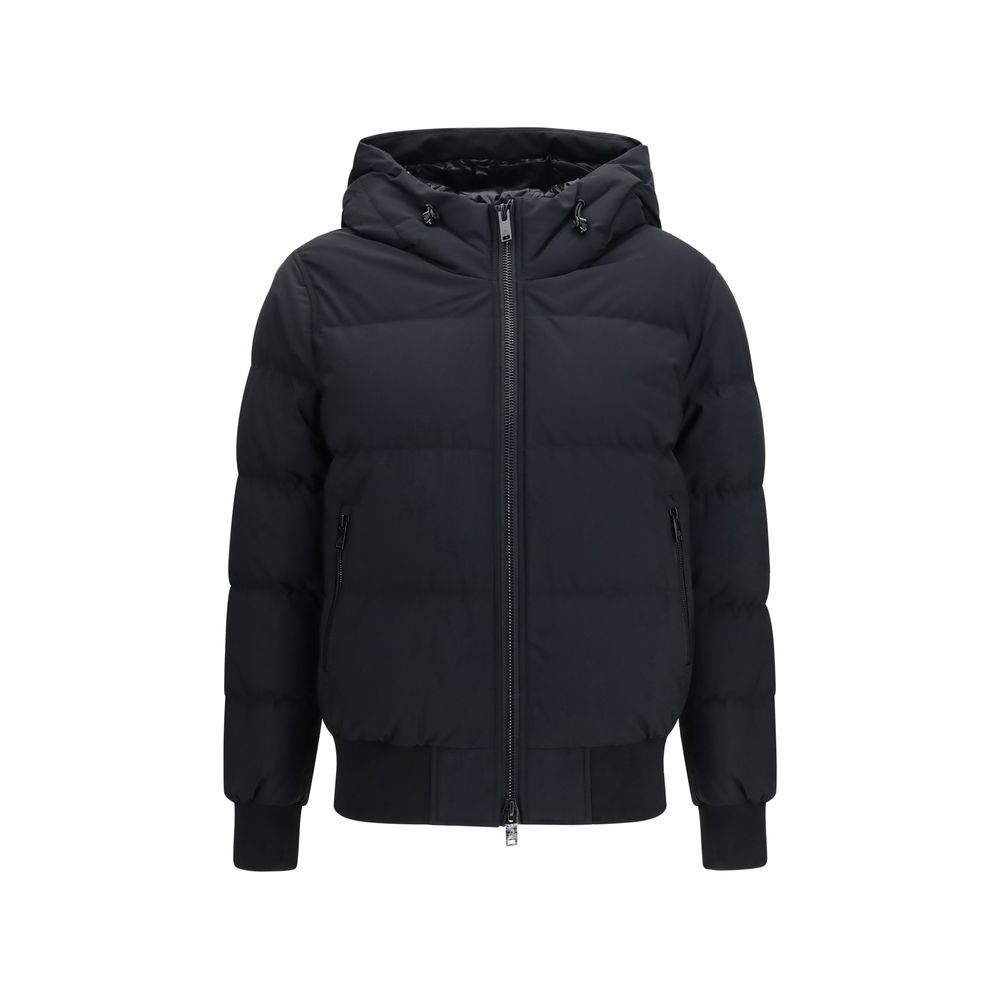 Black Nylon Bomber