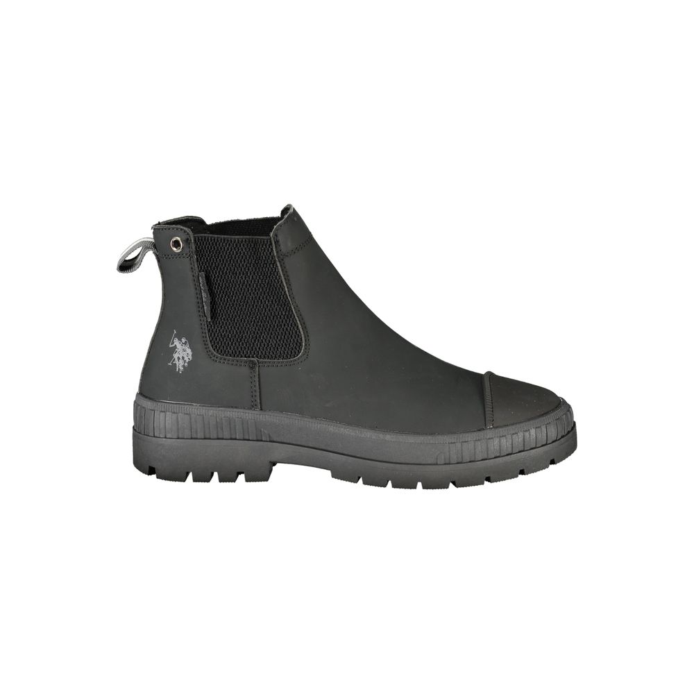 U.S. POLO ASSN. Black Polyurethane Women's Boot - EU38/US8