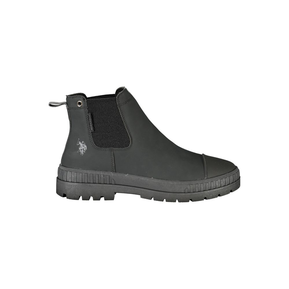 U.S. POLO ASSN. Black Polyurethane Men's Boot - EU46
