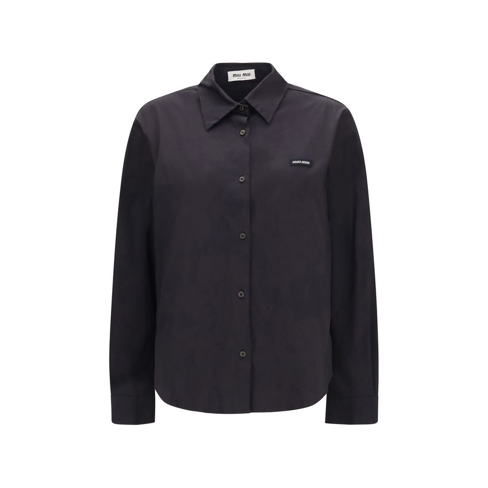 Black Cotton Dress Shirt