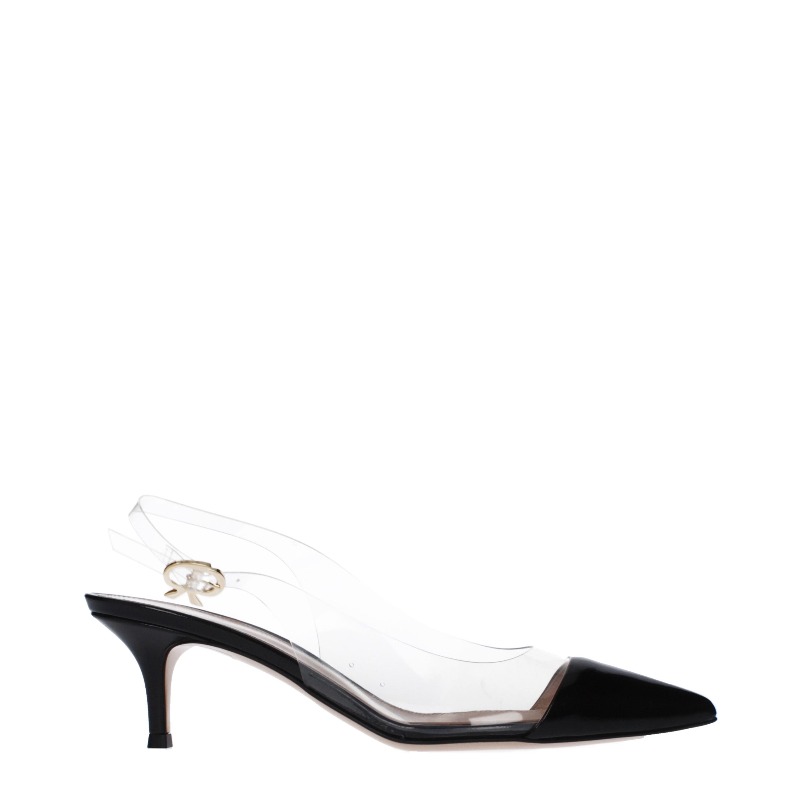 Transparent Plexiglass Mid Heel Pumps
