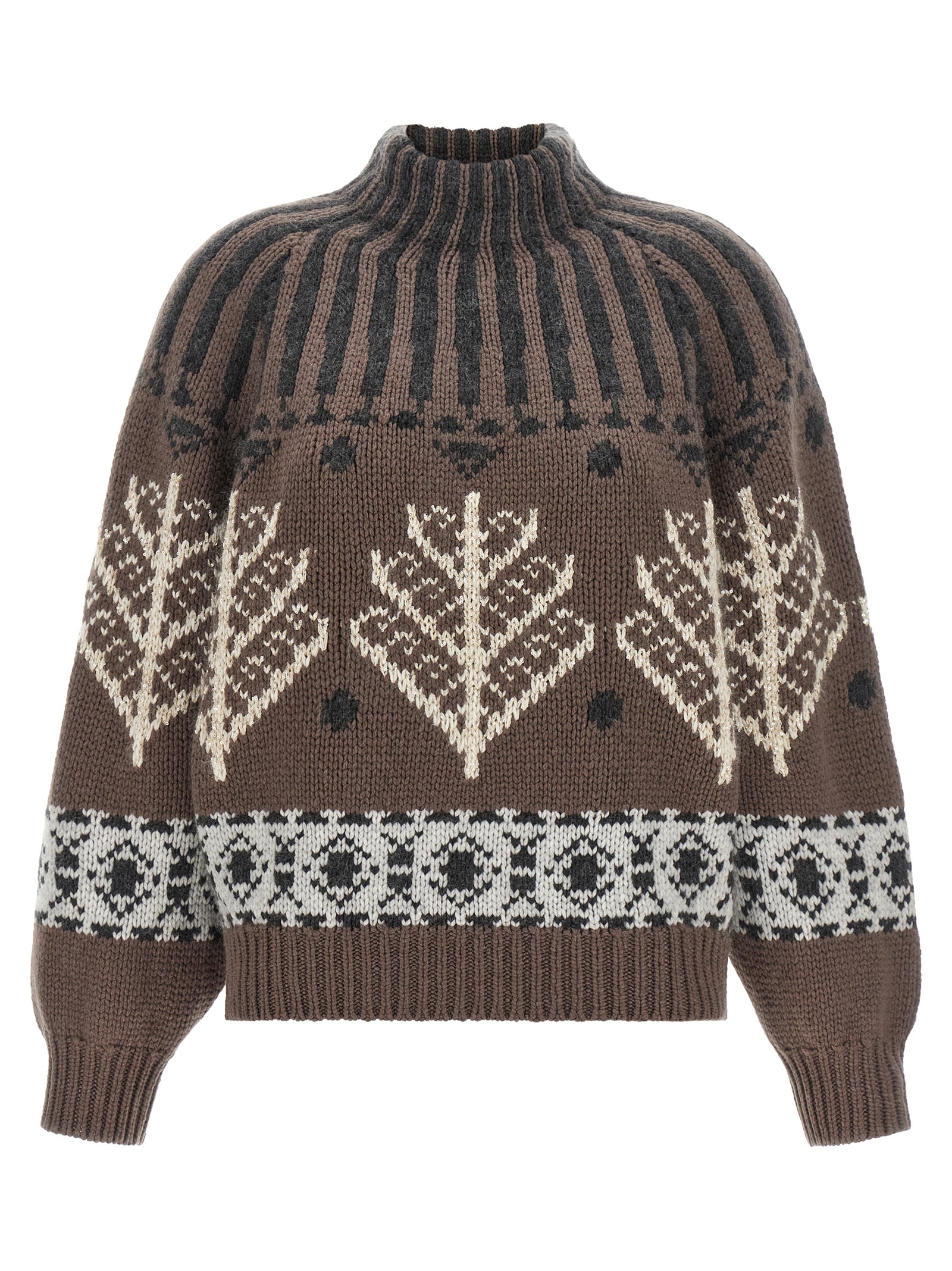Brunello Cucinelli Brown Cashmere Women's Cardigan