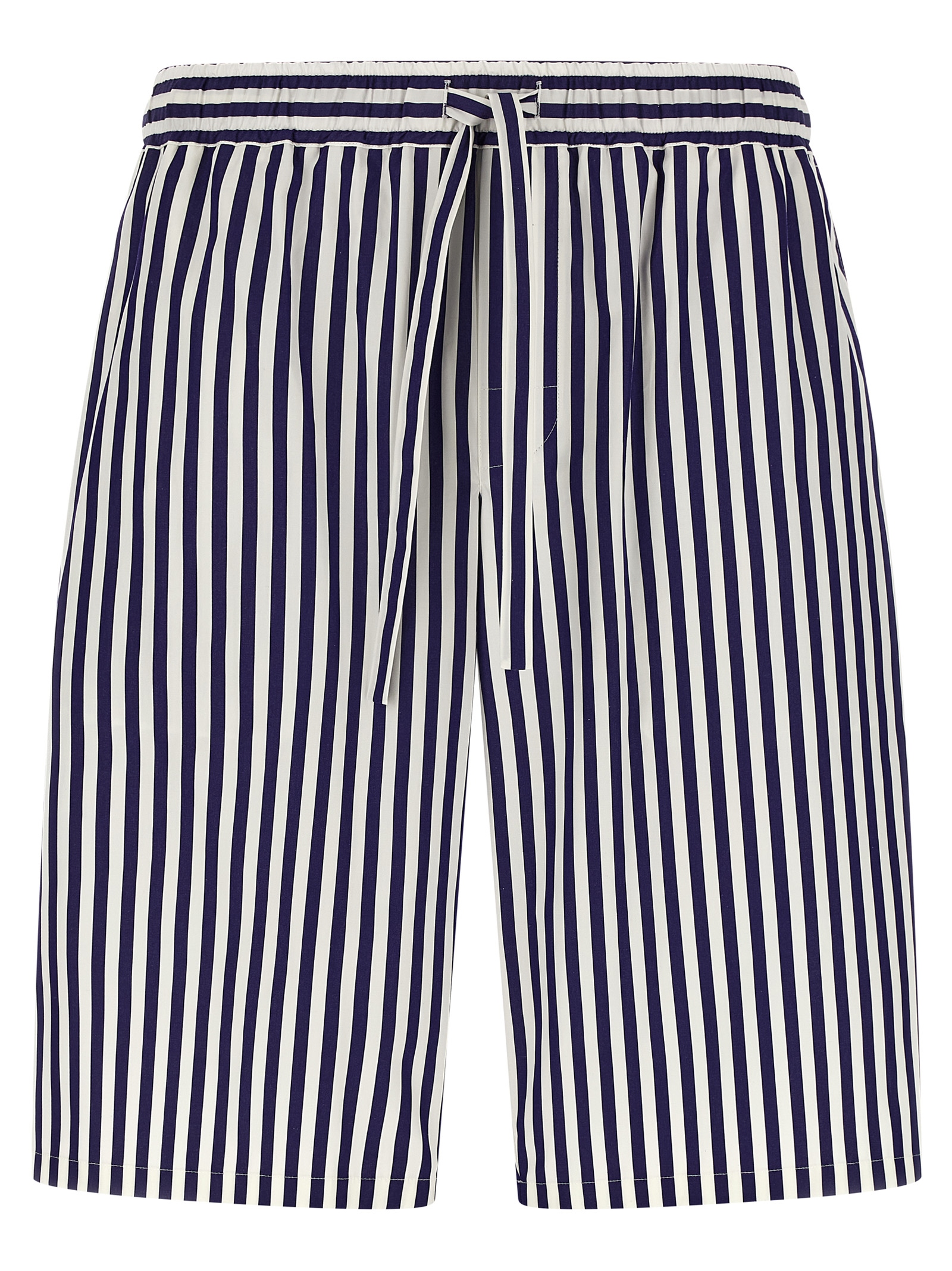 Blue Cotton Bermuda Shorts