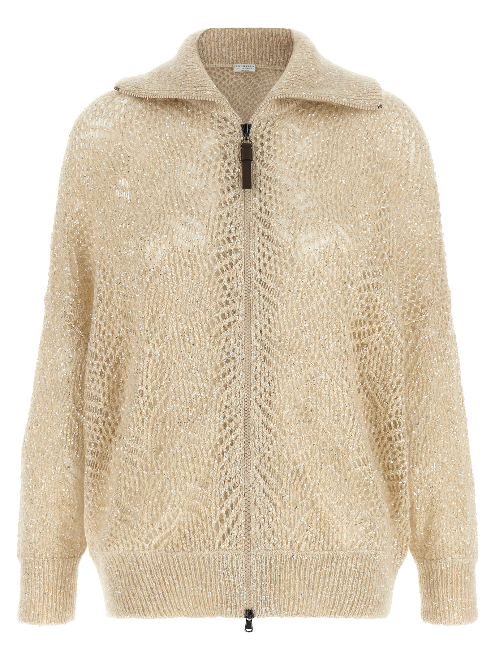 Beige Polyamide Cardigan