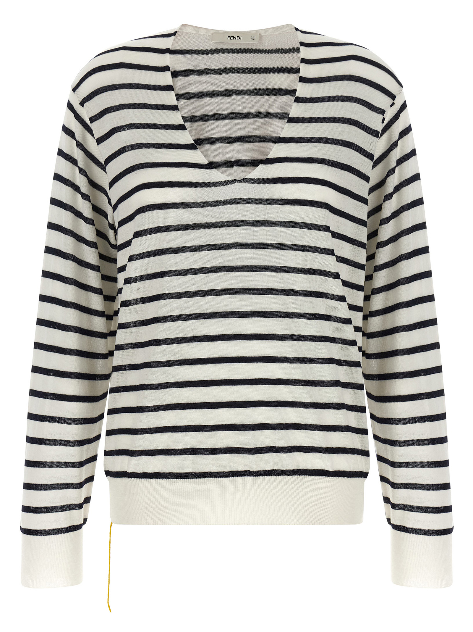 Bicolor Virgin Wool Cardigan