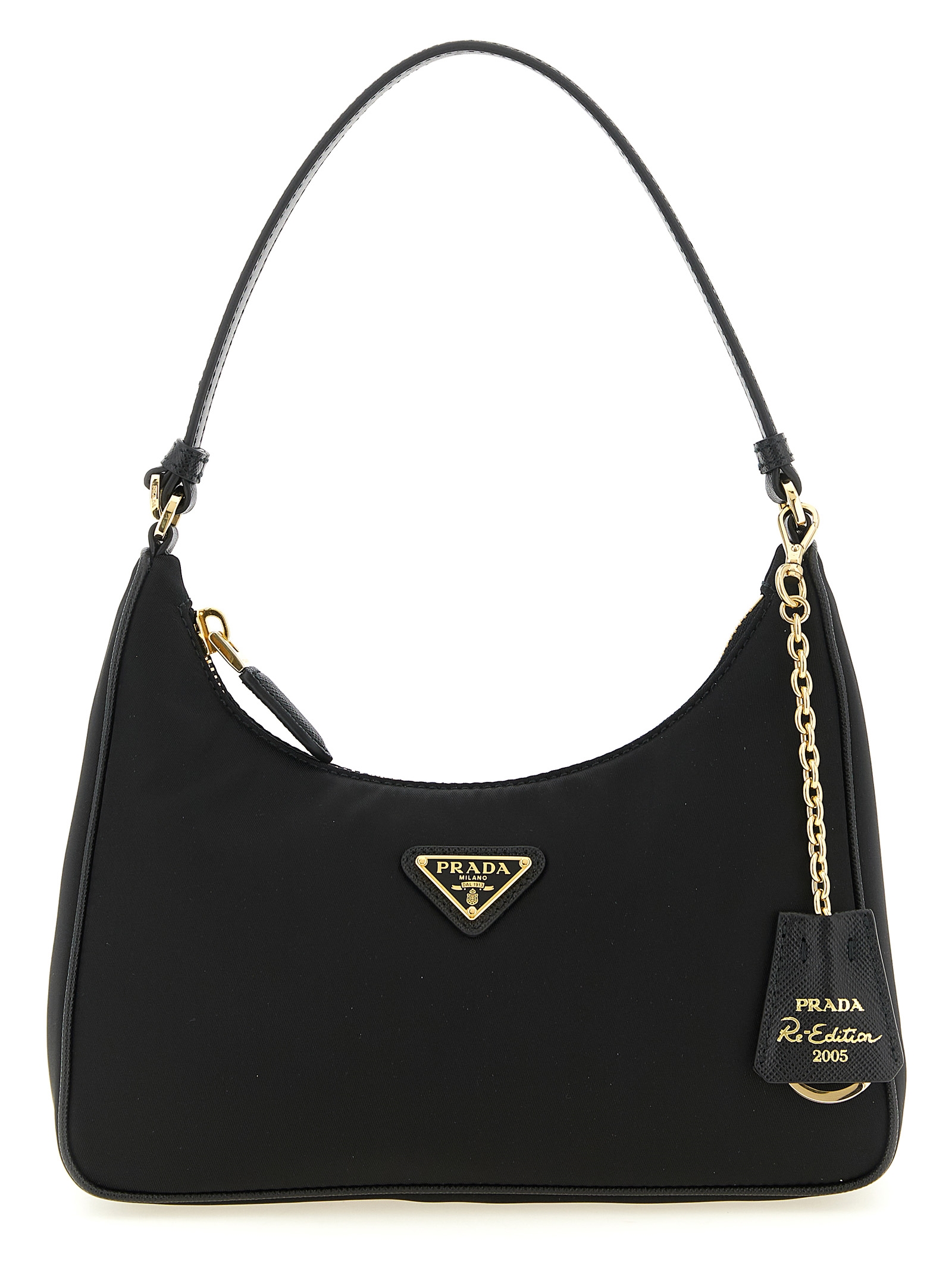 Black Recycled Polyamide Shoulder Bag