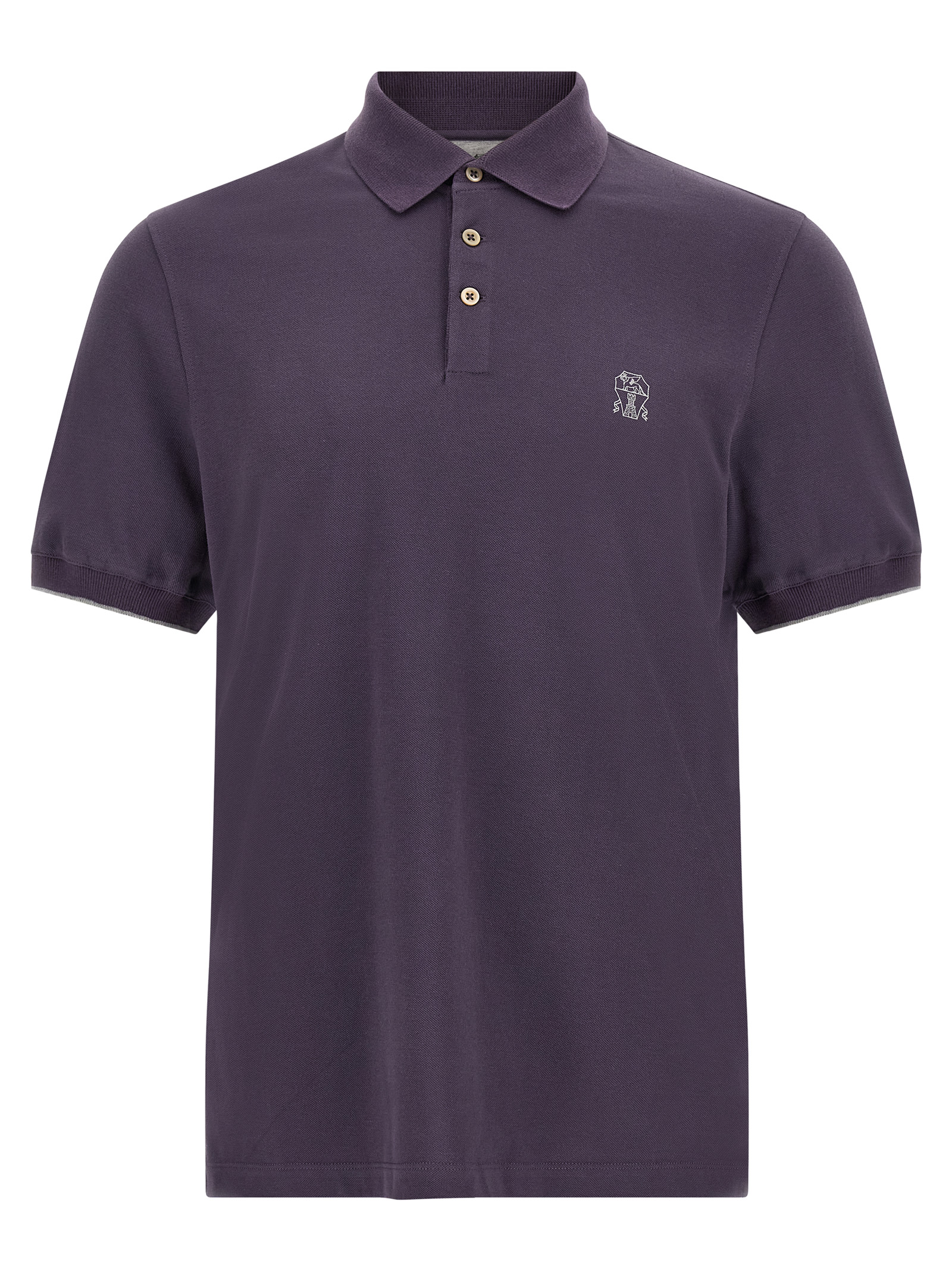 Purple Cotton Polo Shirt