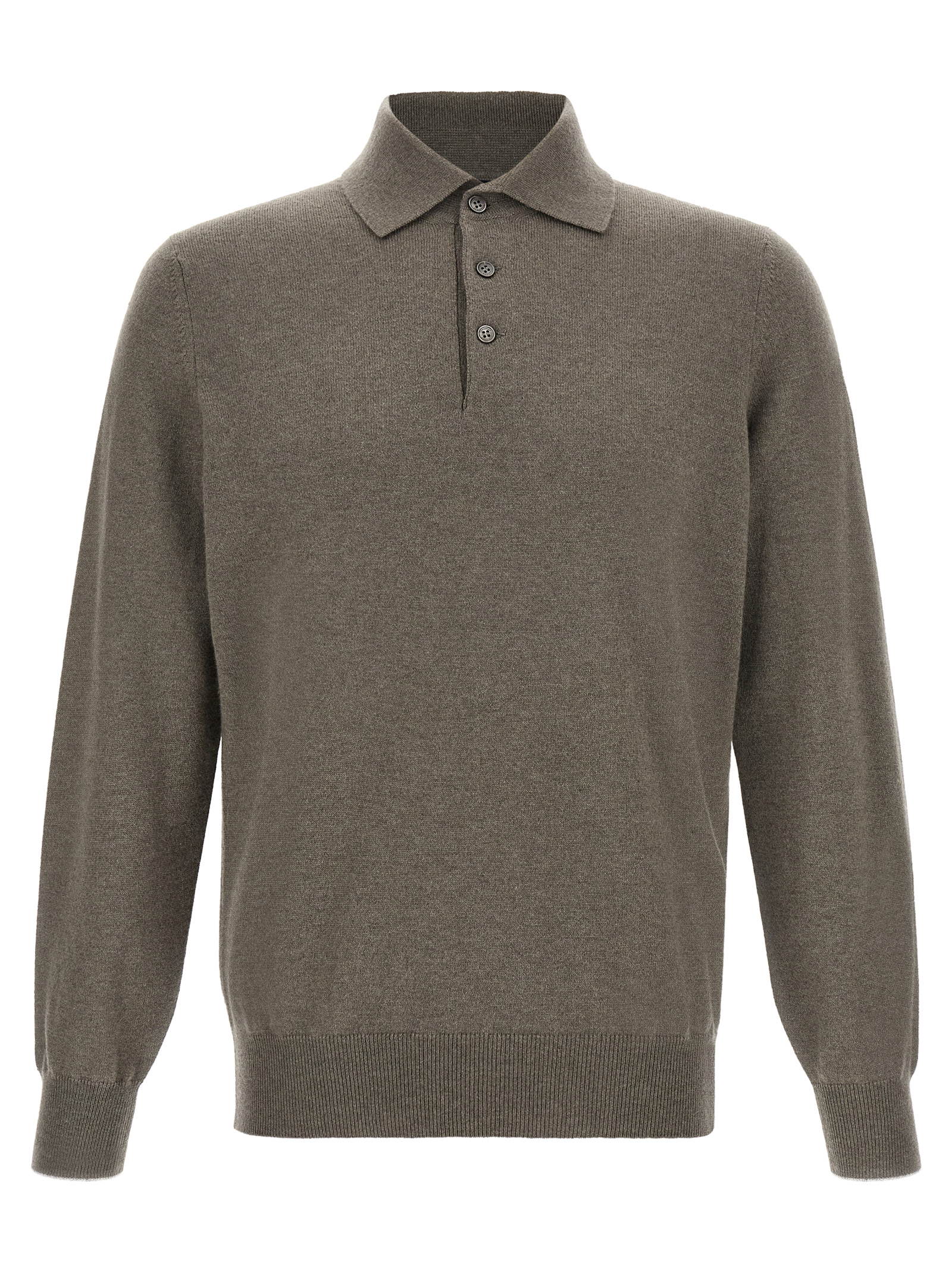 Bicolor Cashmere Polo Shirt