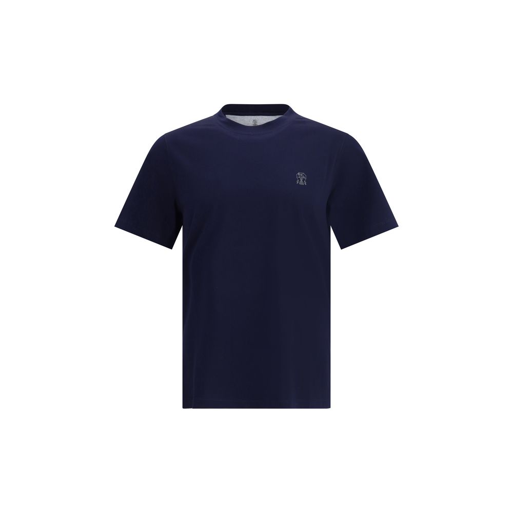 Brunello Cucinelli Blue Cotton Men's T-Shirt
