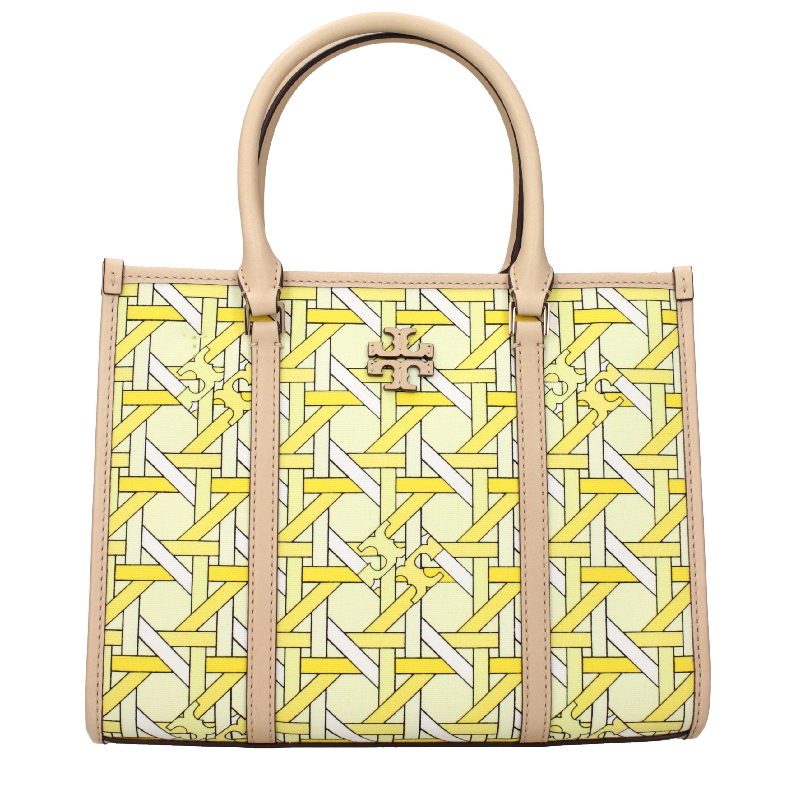 Tory Burch Yellow Fabric Women's Handbag
