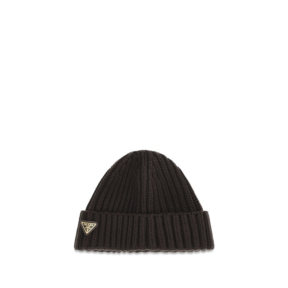 Prada Brown Wool Oves Aries Women's Beanie