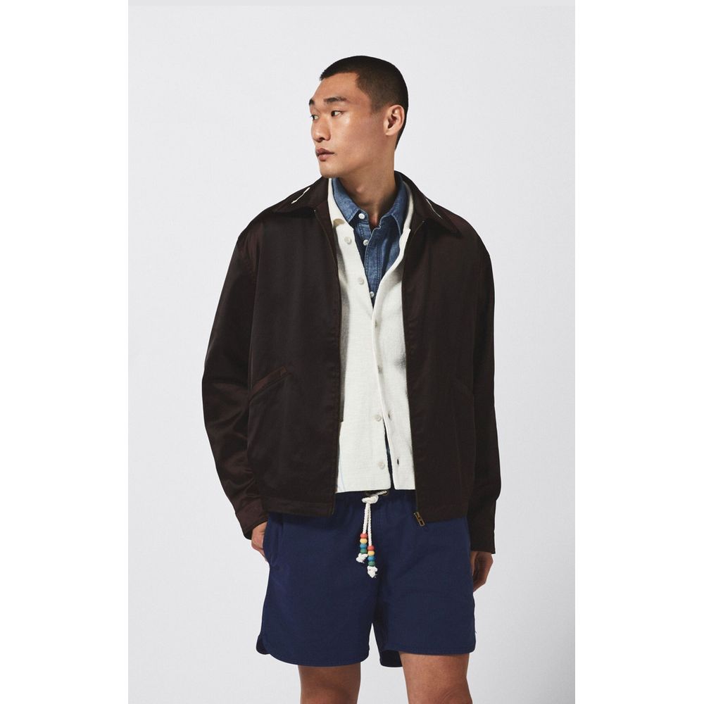 Champion Beige Polyester Men's Bomber