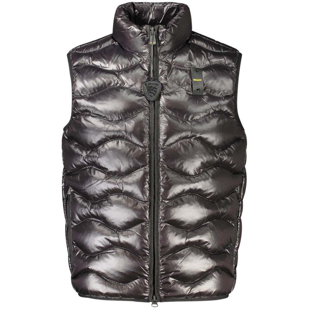Blauer Black Fabric Men's Men's Vest