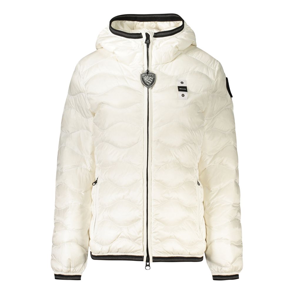 Blauer White Polyamide Women's Jacket with Women's Hood
