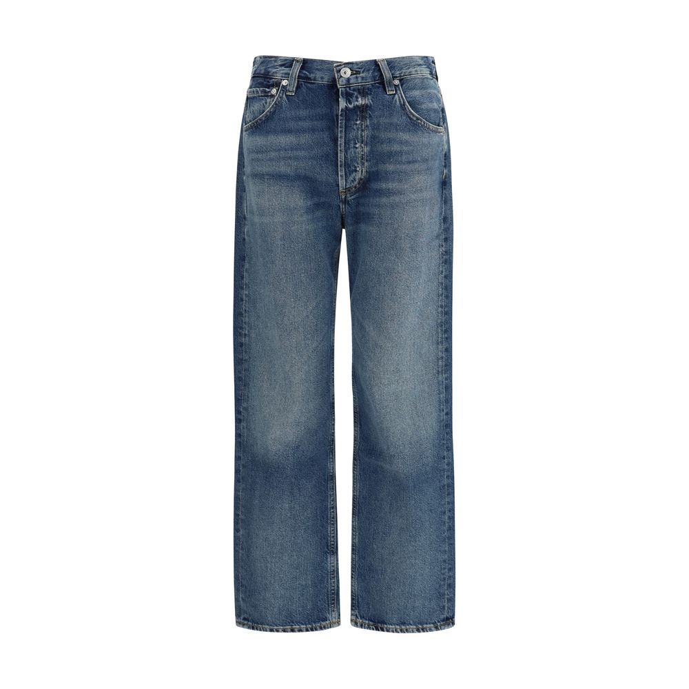 Citizens of Humanity Blue Organic Cotton Straight-Leg Women's Jeans