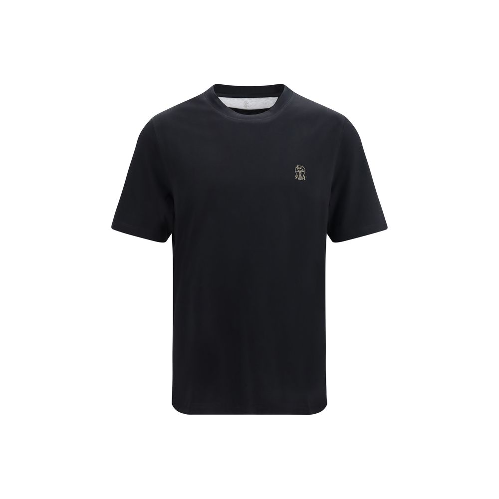 Brunello Cucinelli Black Cotton Men's T-Shirt