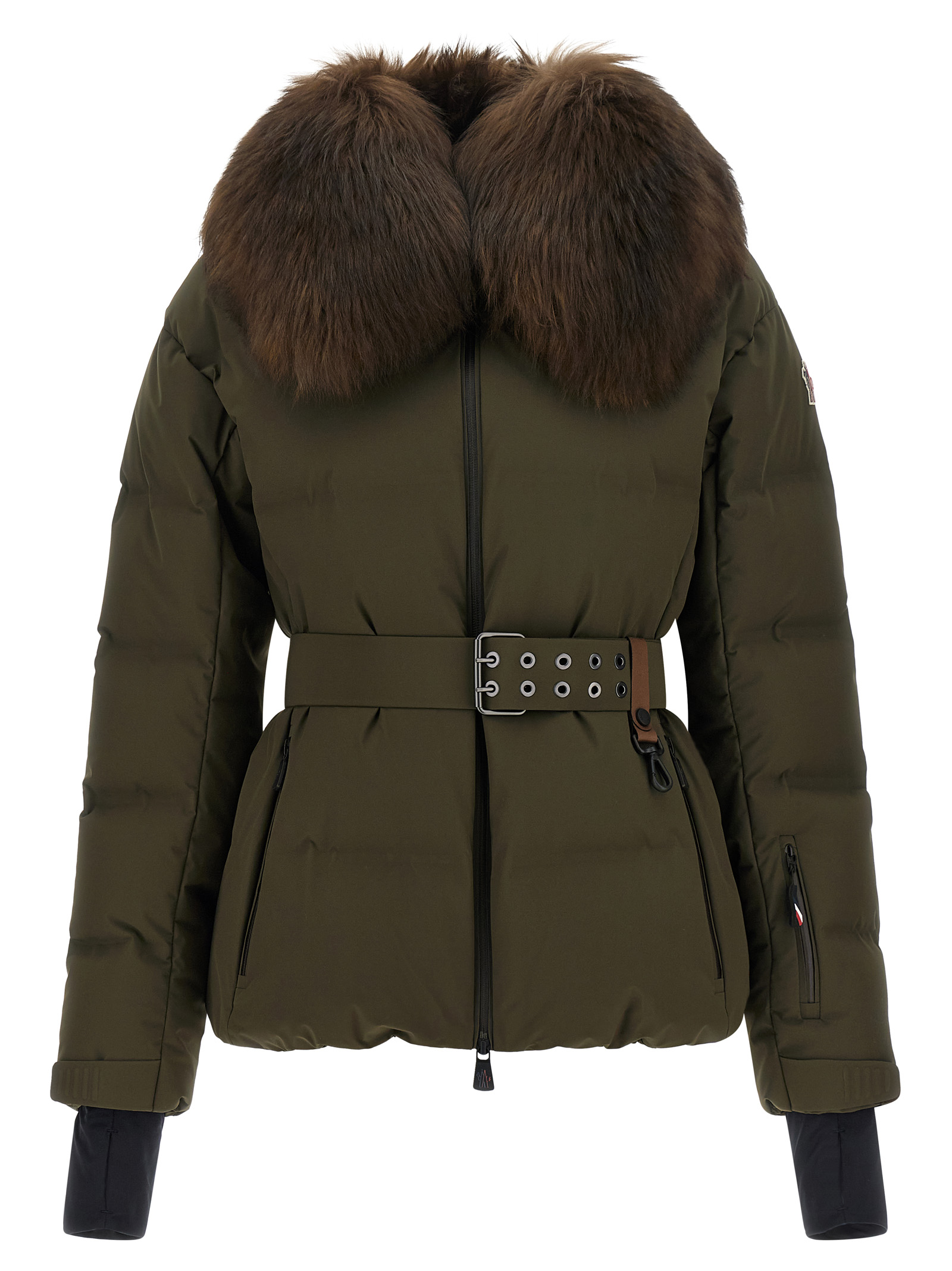 Bicolor Polyester Full-Length Jacket