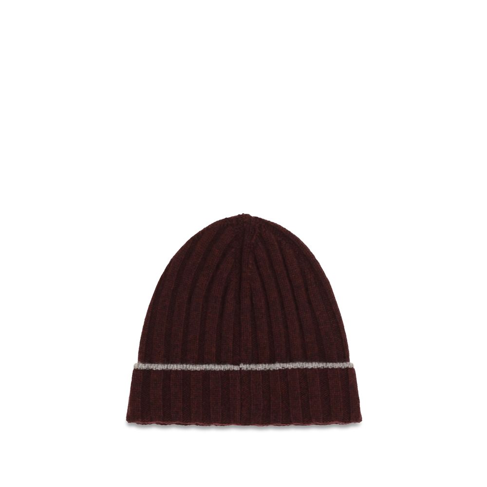 Brunello Cucinelli Bordeaux Cashmere Men's Beanie