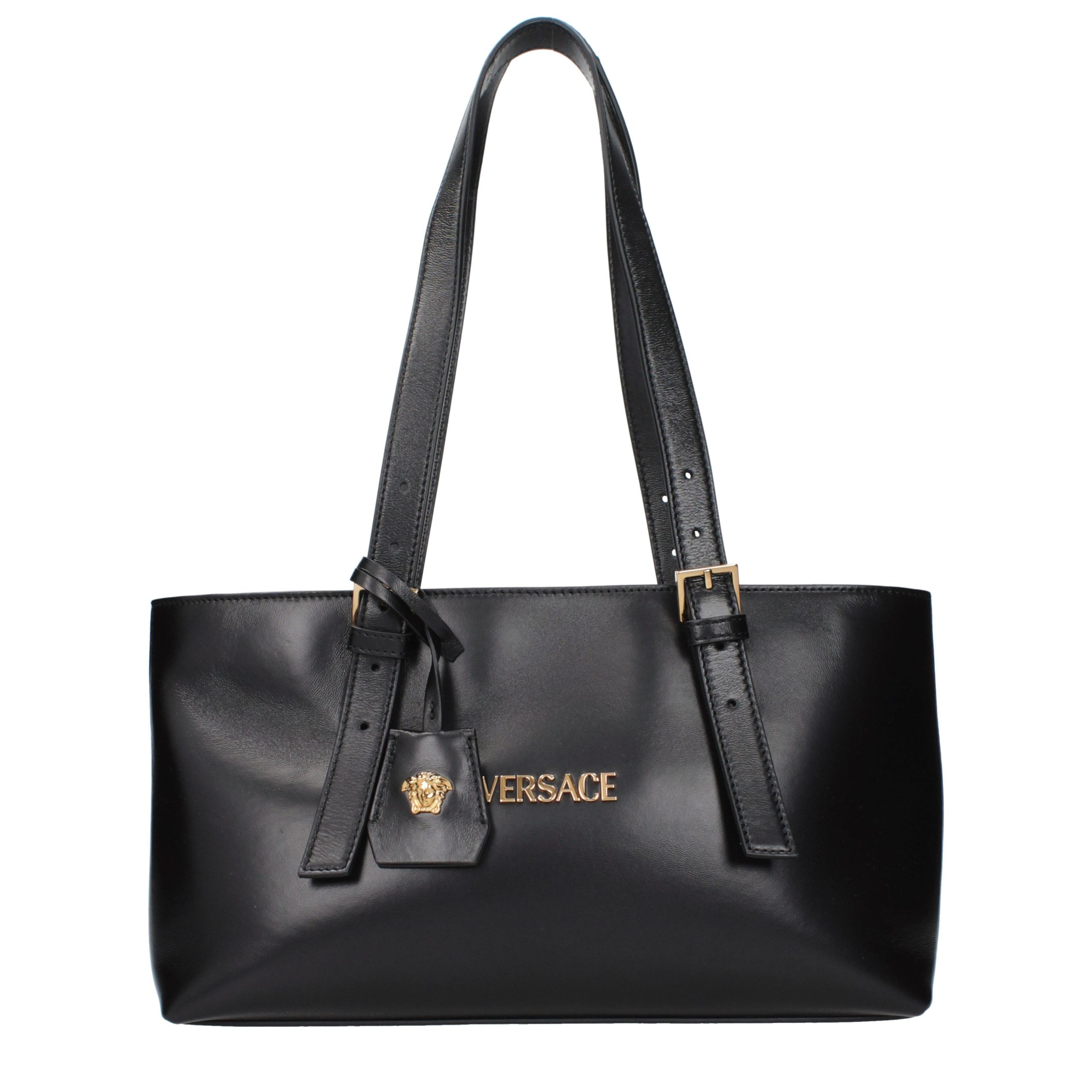 Versace Black Leather Shoulder Women's Bag
