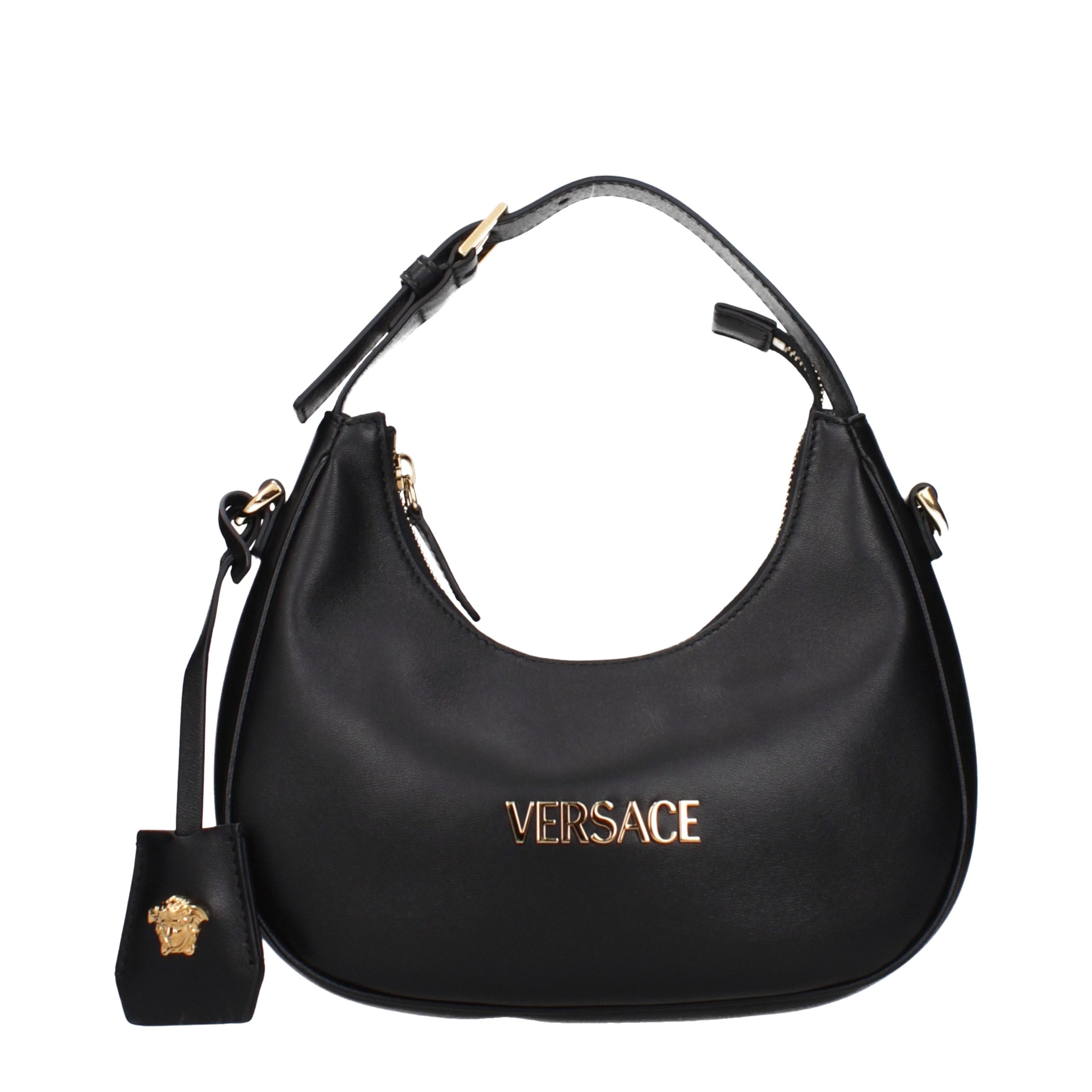 Versace Black Leather Women's Handbag