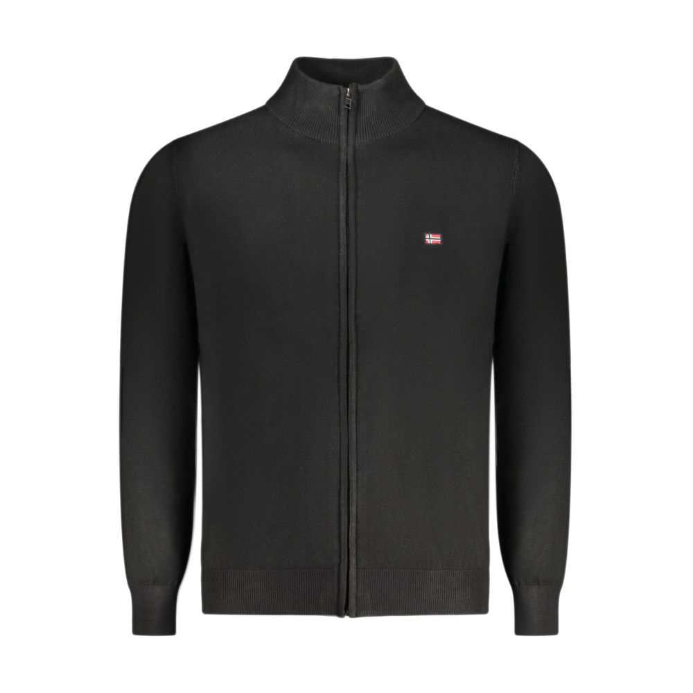 Norway 1963 Black Wool Men Men's Cardigan