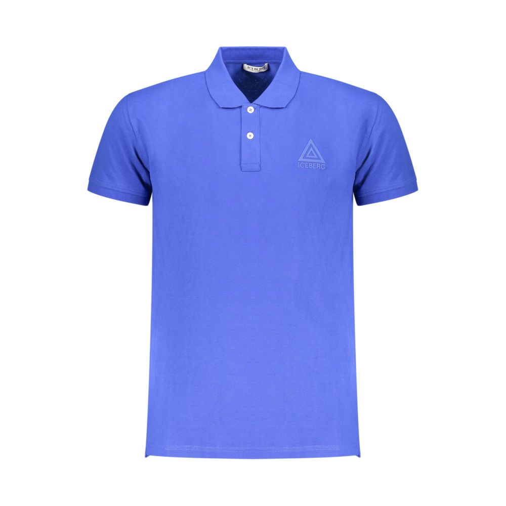 Iceberg Blue Cotton Men Polo Men's Shirt