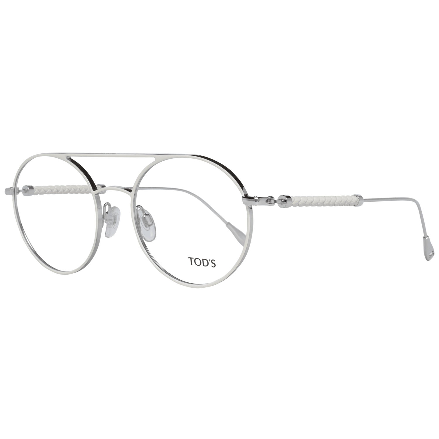 Tod's White Metal & Leather Glasses (frames) Accessory - Women