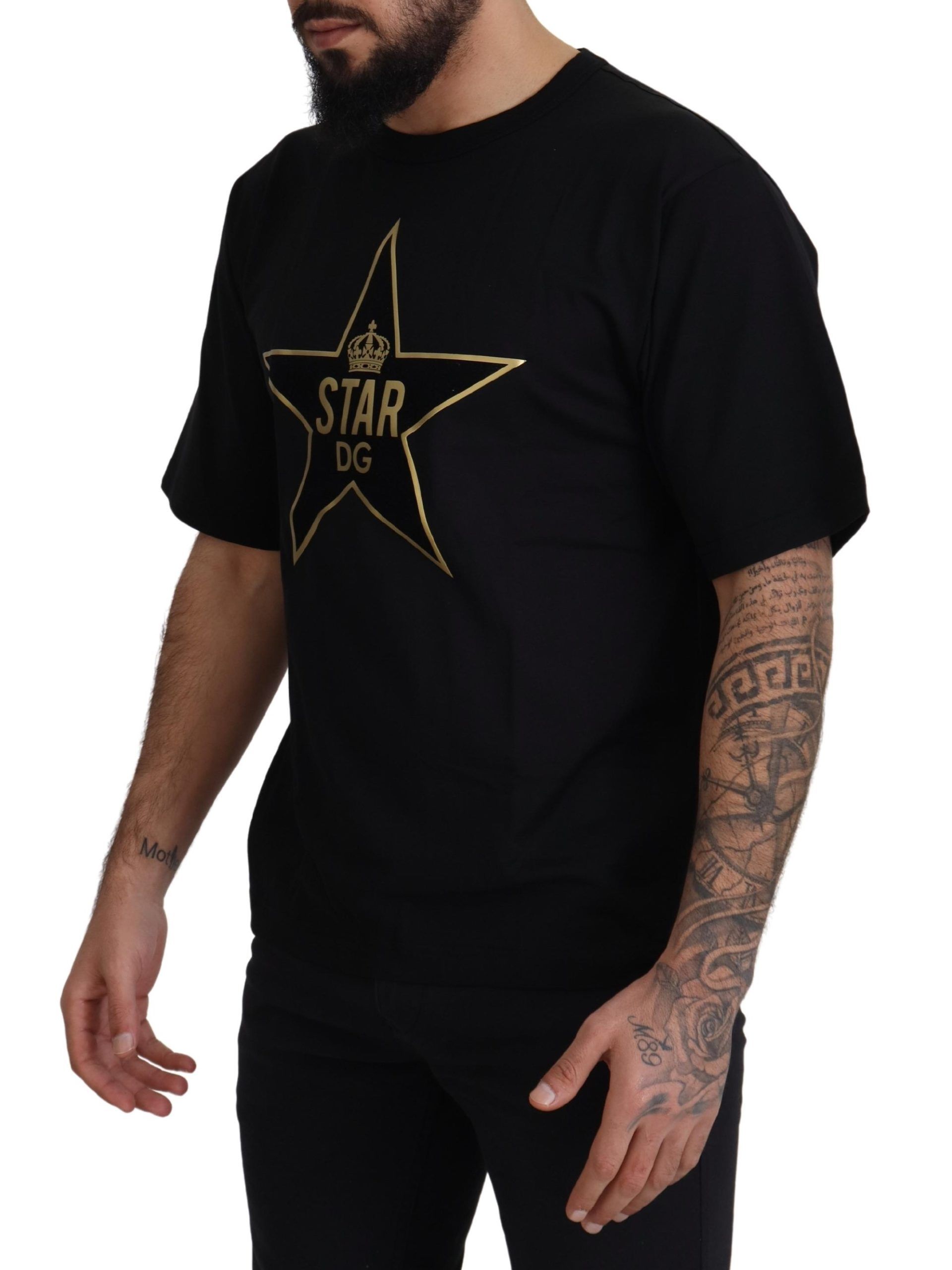 Gold Star Dg Emblem Crewneck Tee 29345 dolce-gabbana clothing