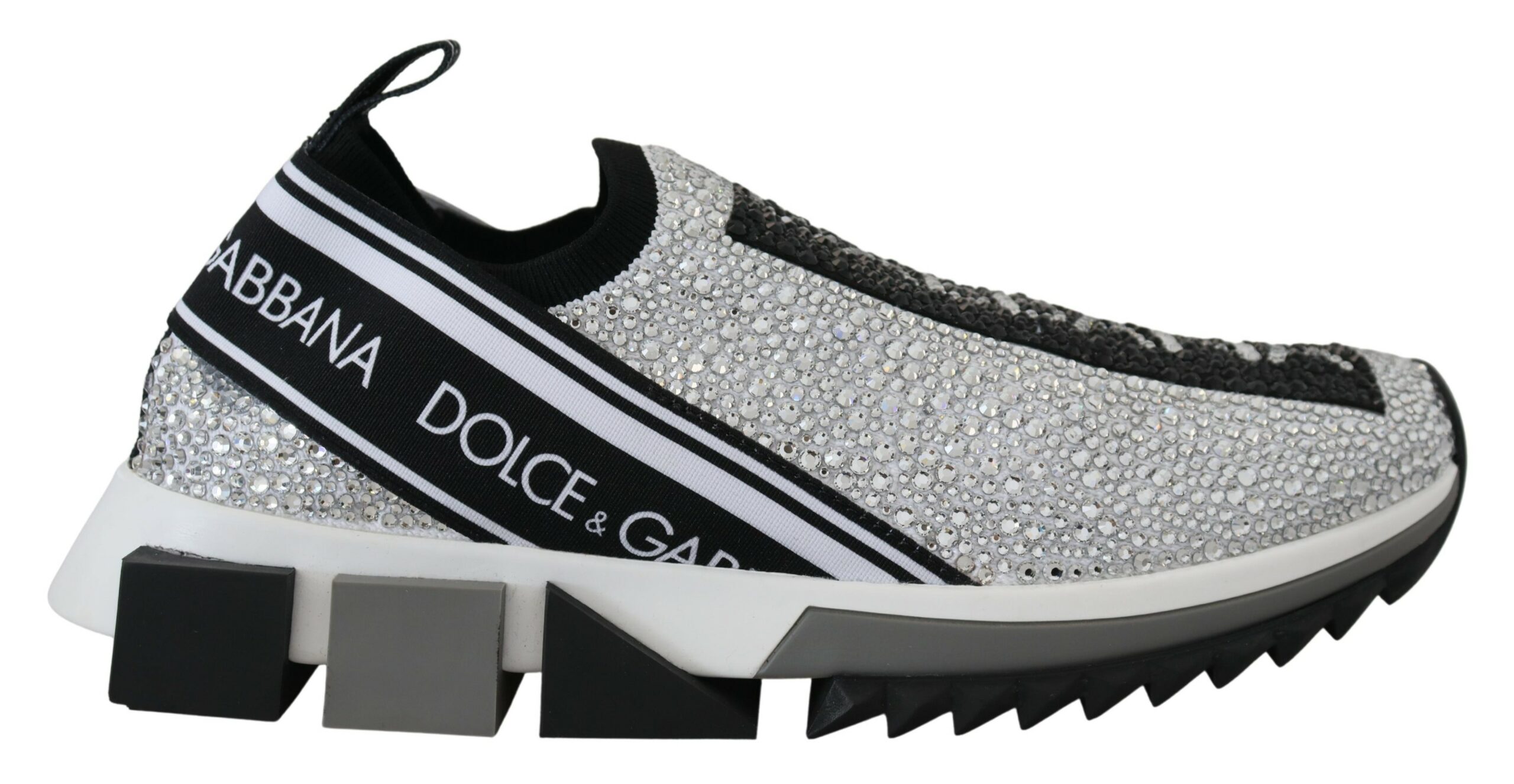 Dolce & Gabbana Sparkling Silver Rhinestone Women's Sneakers