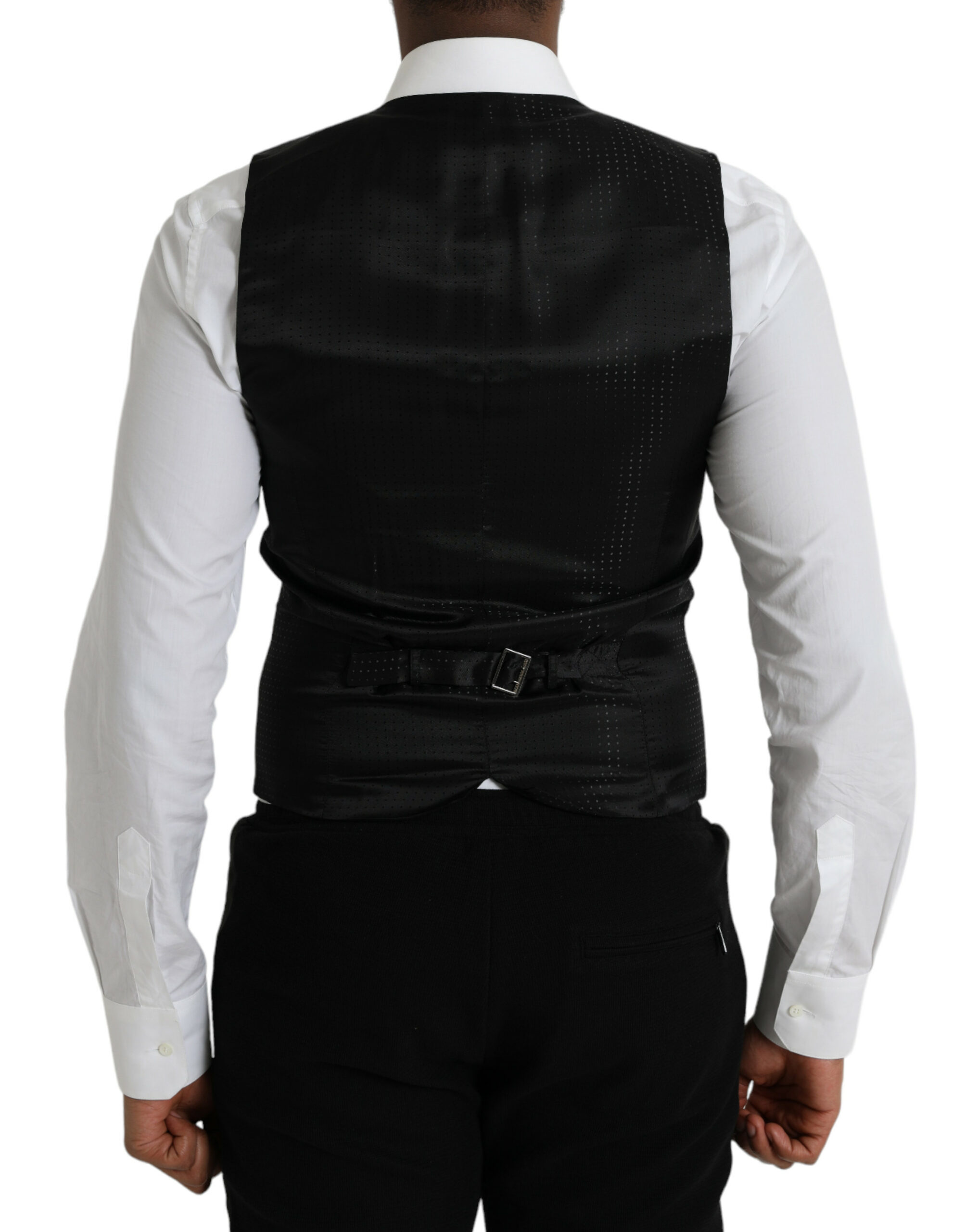 Camiseta para hombre Dolce & Gabbana negra parche con logotipo algodón cuello redondo auténtica - Imagen 9 de 12