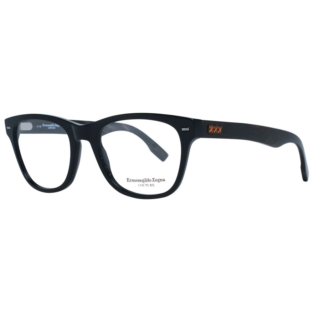 Ermenegildo Zegna Black Plastic Glasses (frames) Accessory - Men
