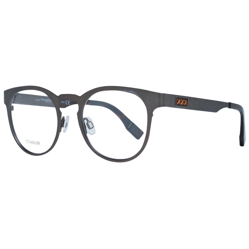 Ermenegildo Zegna Gray Titanium Glasses (frames) Accessory - Men