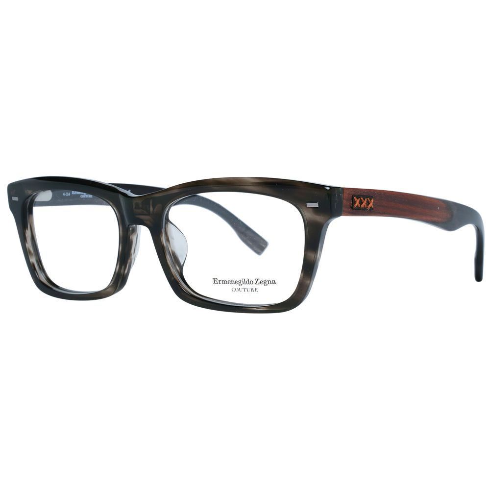 Ermenegildo Zegna Gray Acetate, Wood & Horn Glasses (frames) Accessory - Men