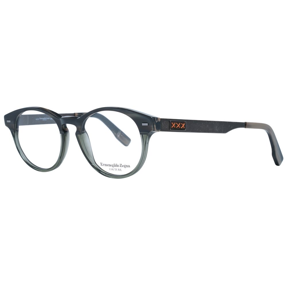 Ermenegildo Zegna Gray Plastic Glasses (frames) Accessory - Men