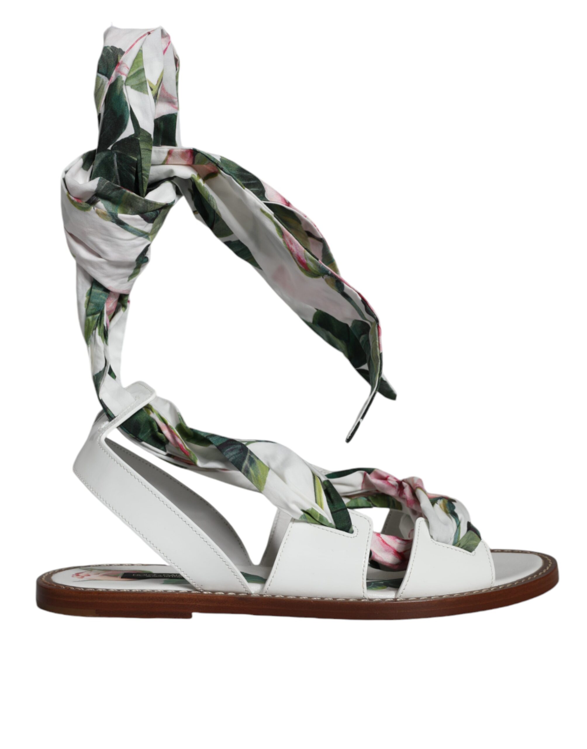 Dolce & Gabbana★素敵！Floral Print Ankle Wrap Sandals Dolce & Gabbana Multicolor Floral Print Ankle Wrap Sandals