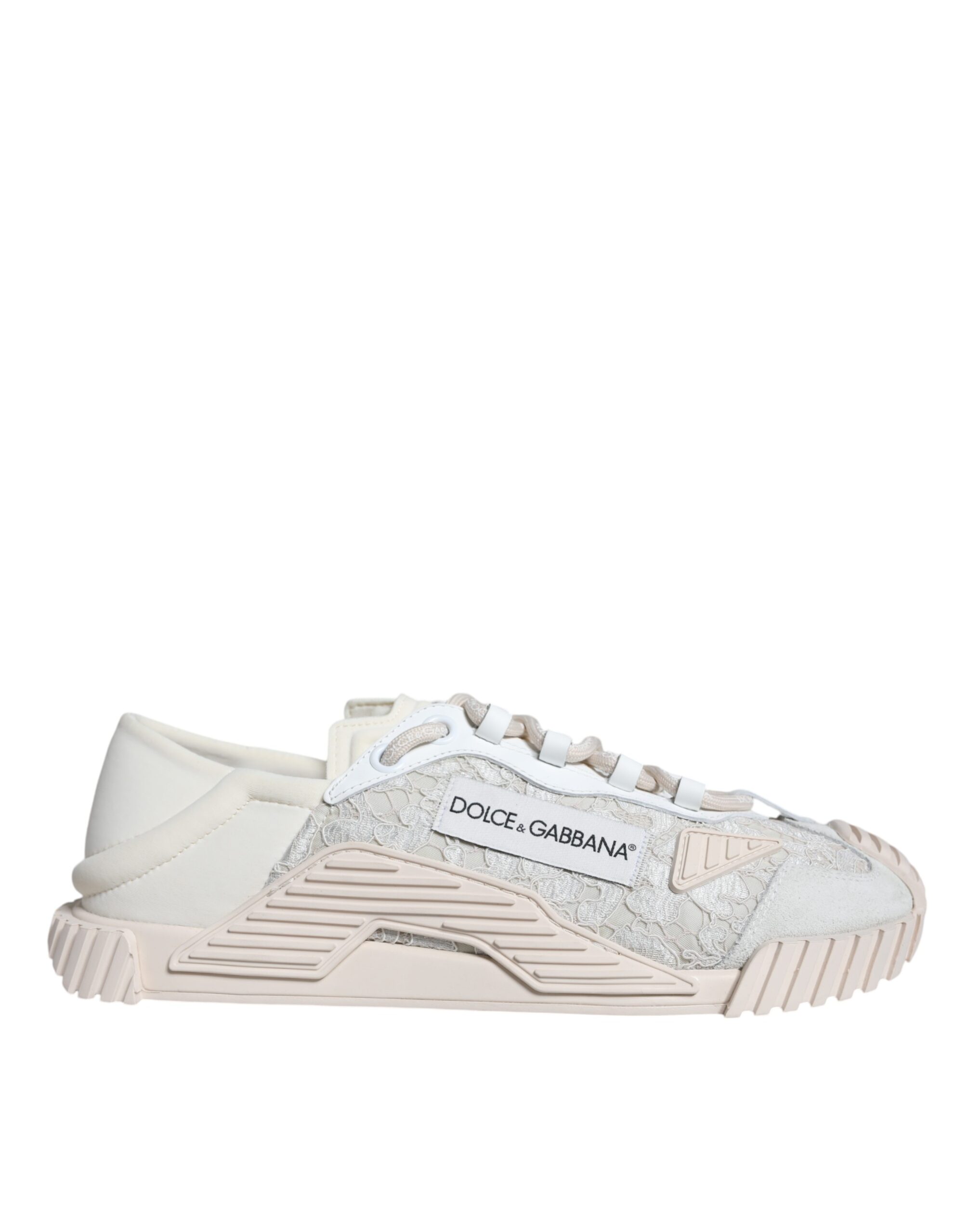 Dolce & Gabbana White Lace NS1 Low Top Sneaker Sports
