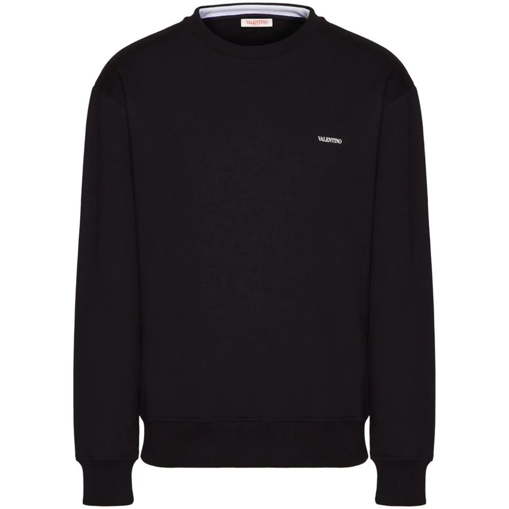 Valentino Black Cotton Men's Sweater