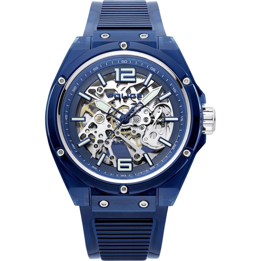 Police Blue Resin Mens Watch 168$