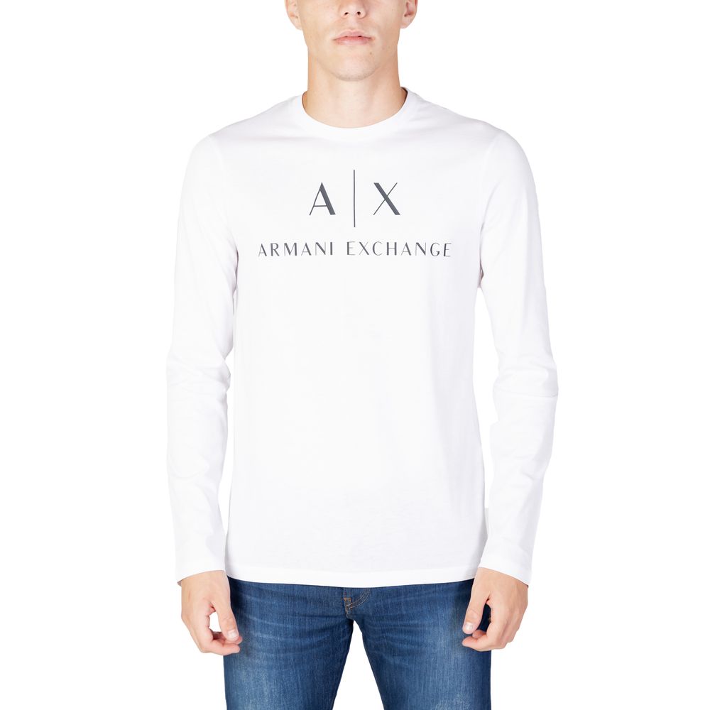 White Cotton Long Sleeve T-Shirt