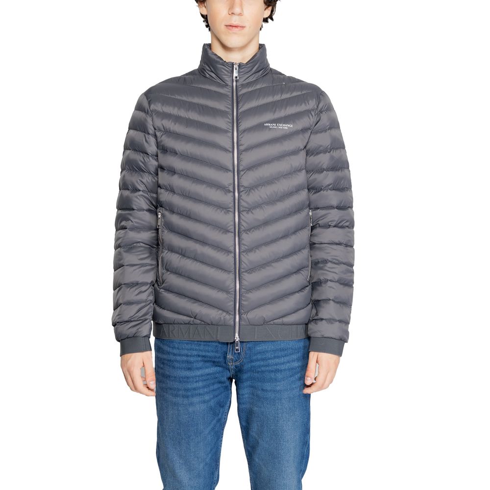 Gray Polyester Jackets & Coat