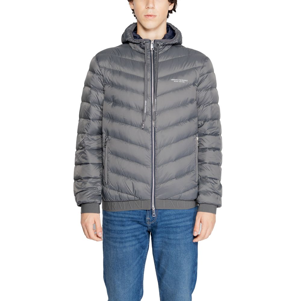 Gray Polyester Jackets & Coat