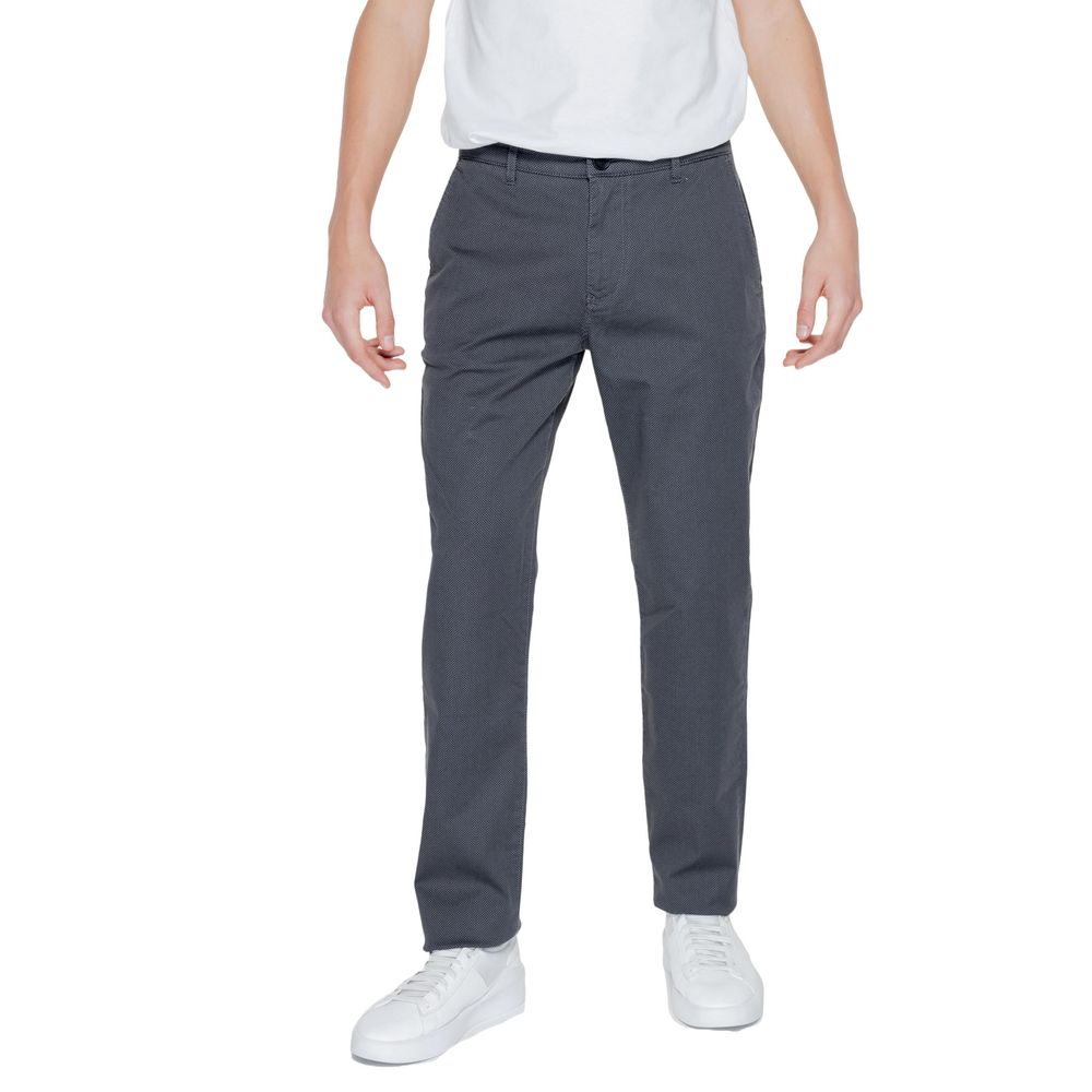 Black Cotton Casual Pants
