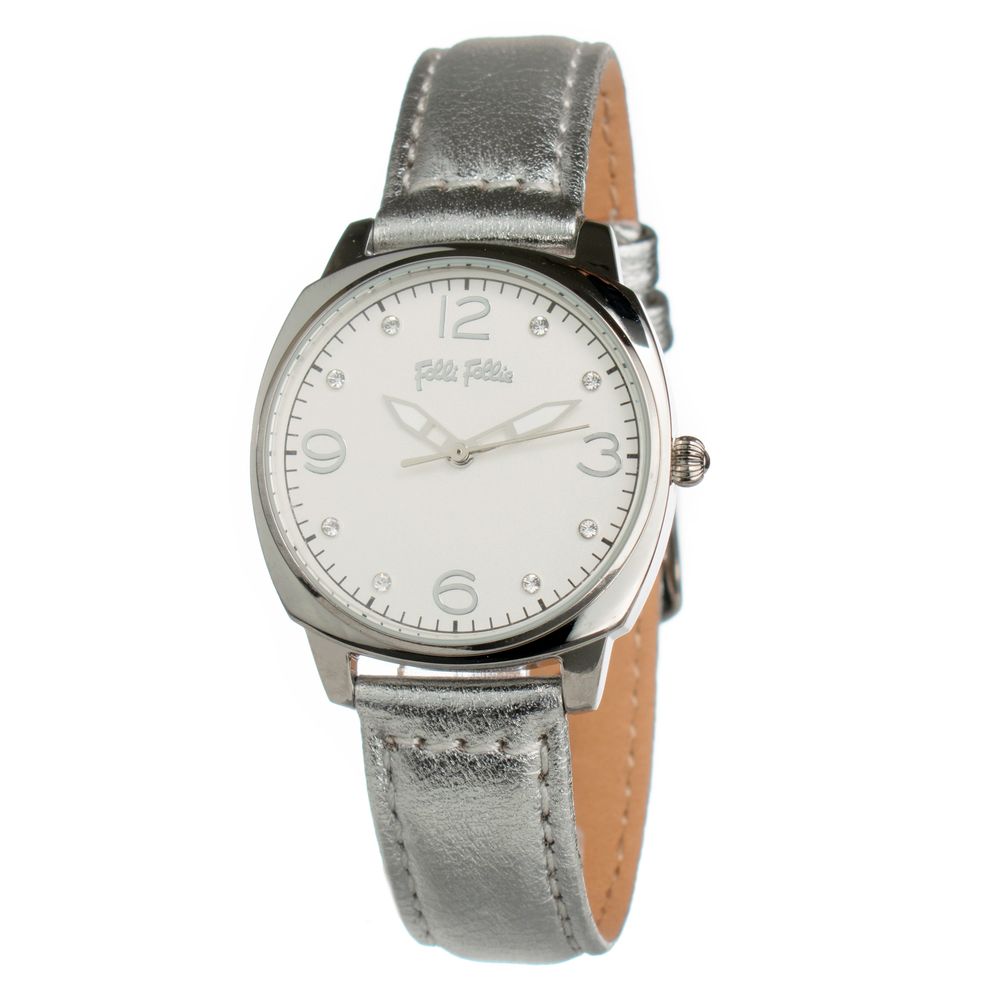 Gray Leather Dress Watch