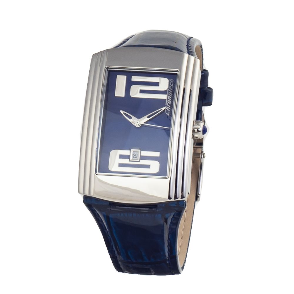Chronotech Blue Leather Men's Watch