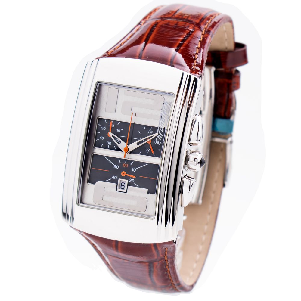 Chronotech Brown Leather Men's Watch