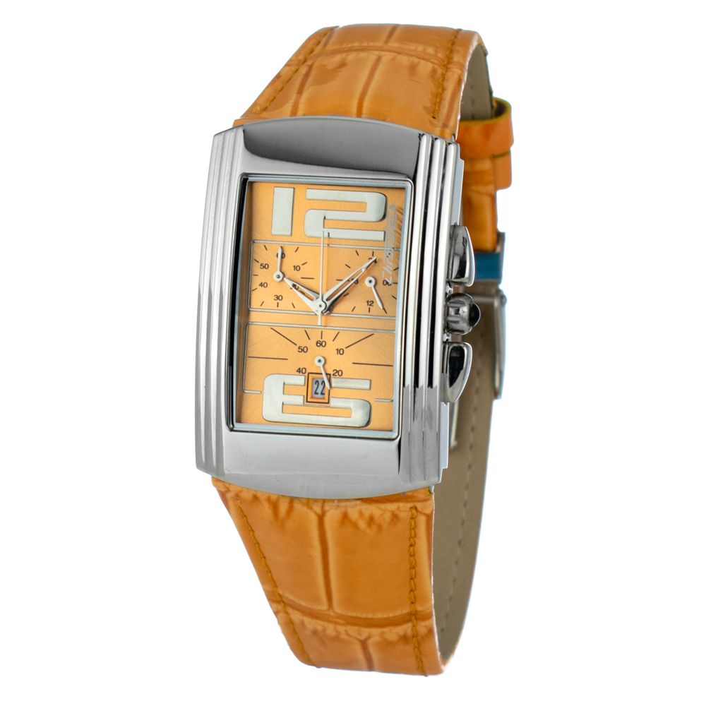 Chronotech Orange Leather Men's Watch