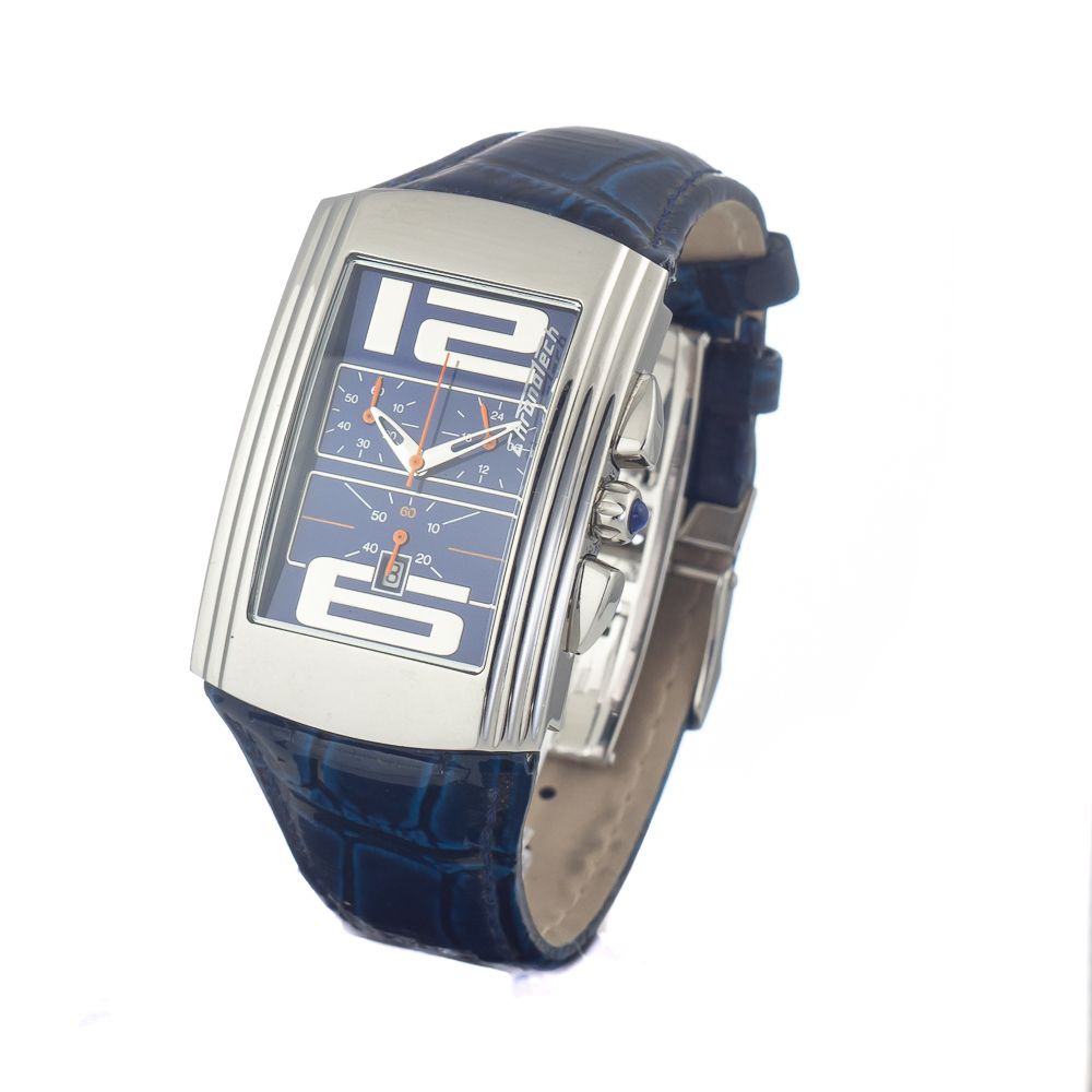 Chronotech Blue Leather Men's Watch