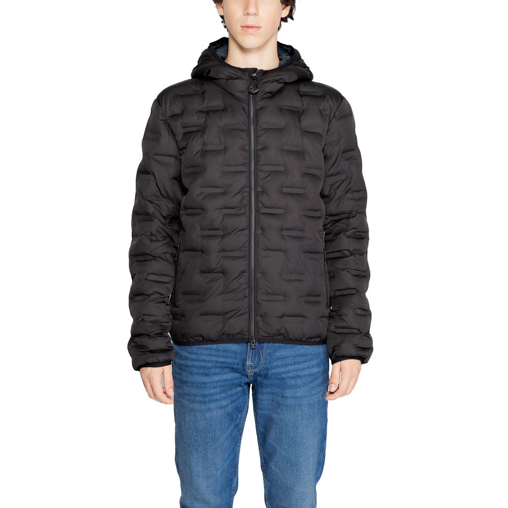 Black Polyester Jackets & Coat