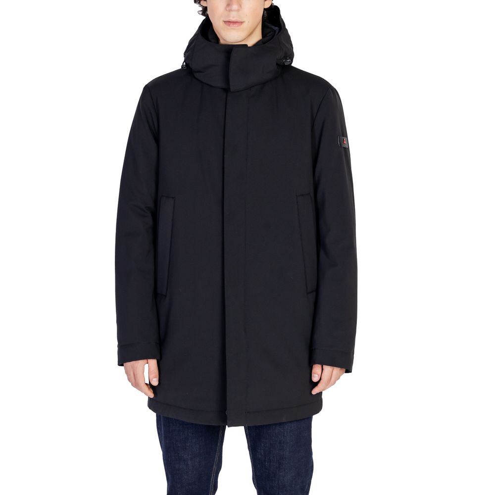 Black Polyester Jackets & Coat